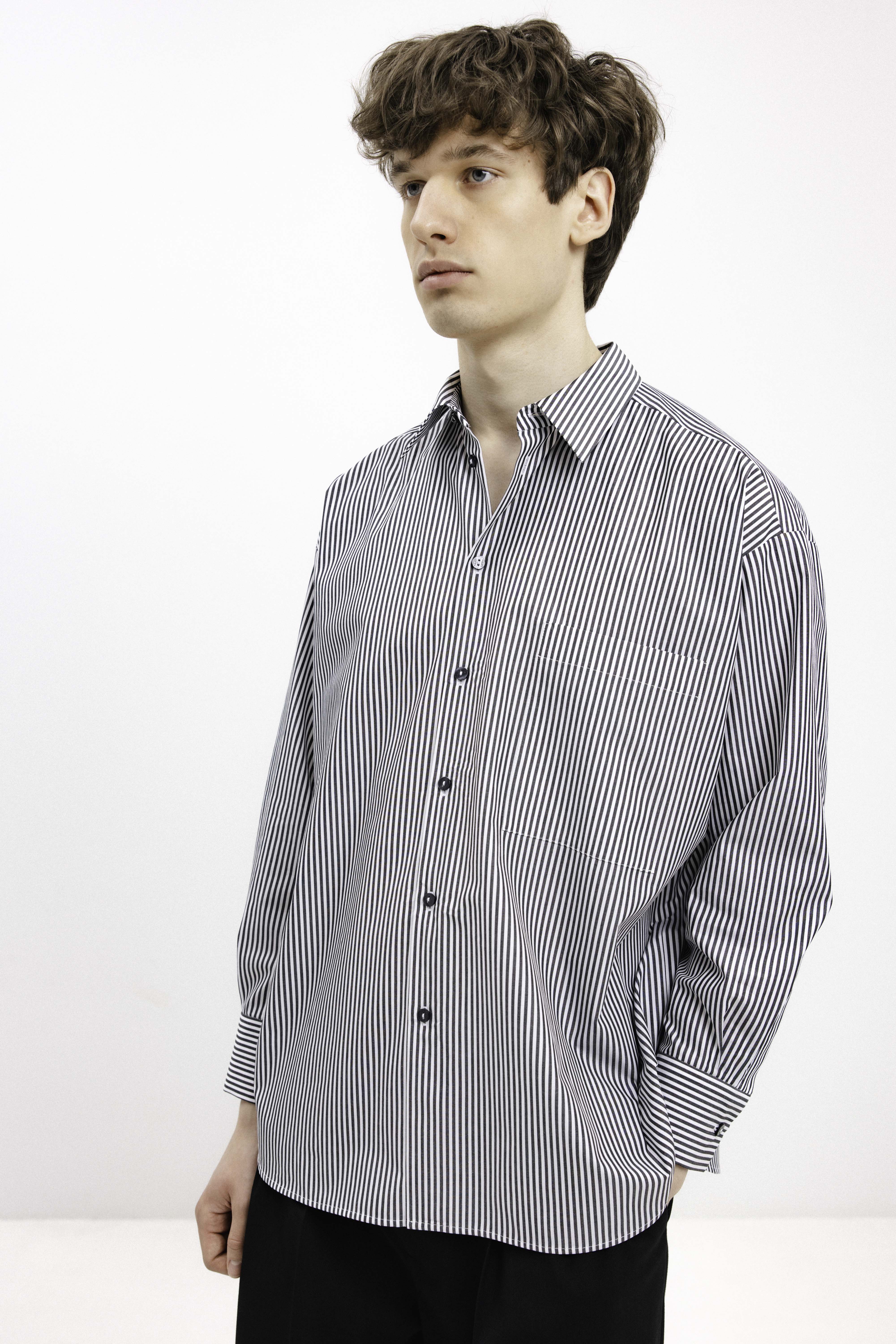 UNISEX LONG-SLEEVE STRIPED SHIRT