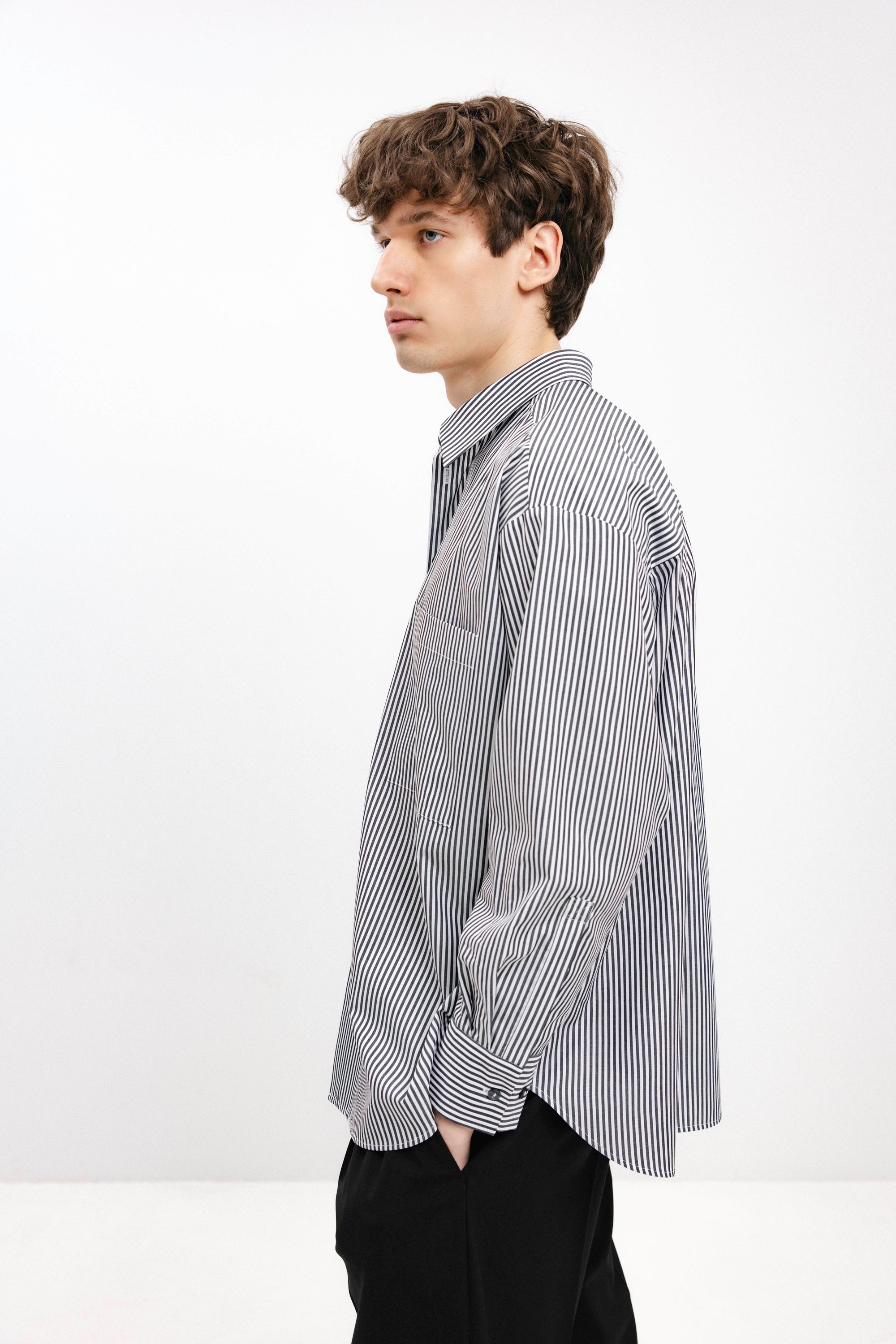 UNISEX LONG-SLEEVE STRIPED SHIRT
