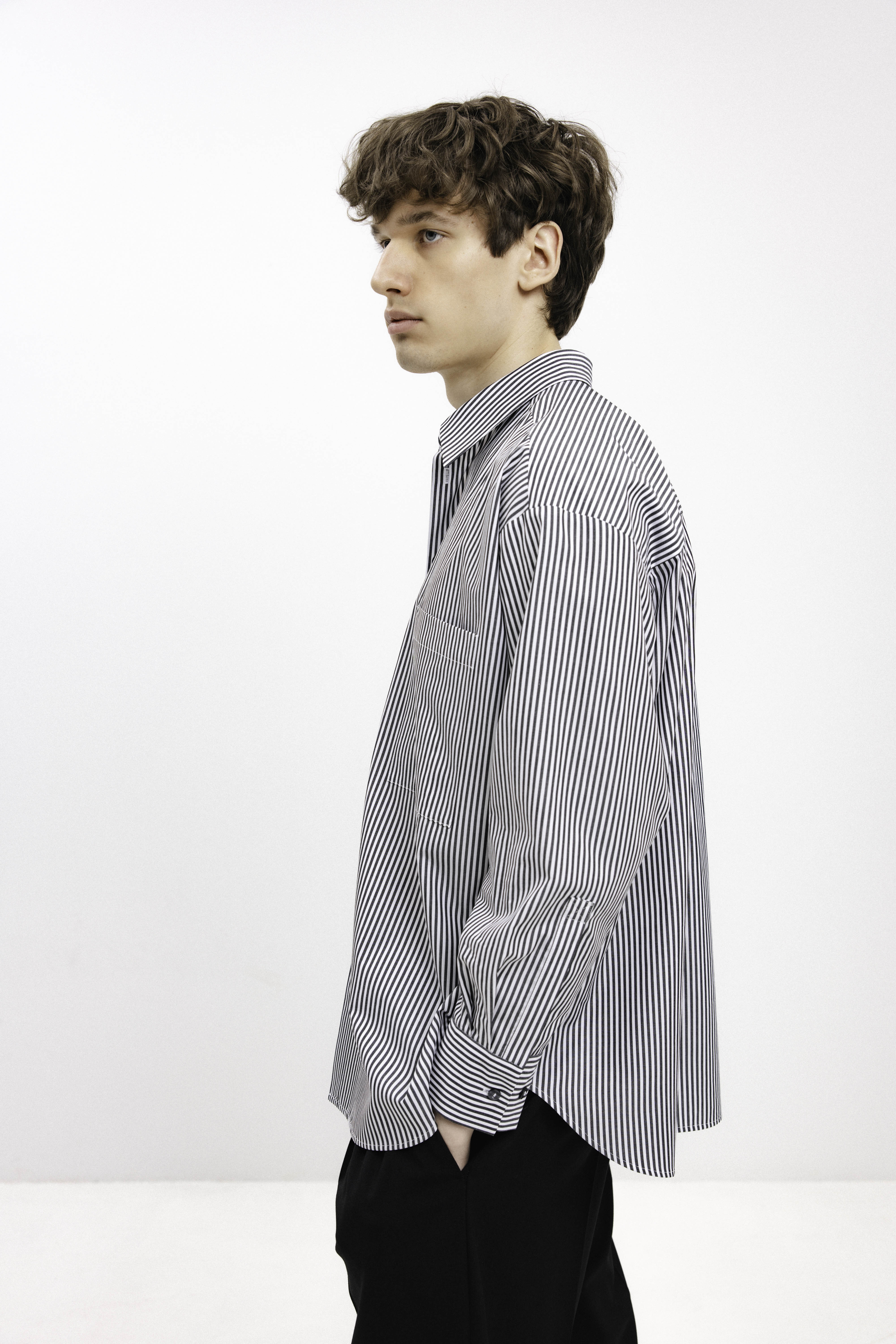 UNISEX LONG-SLEEVE STRIPED SHIRT