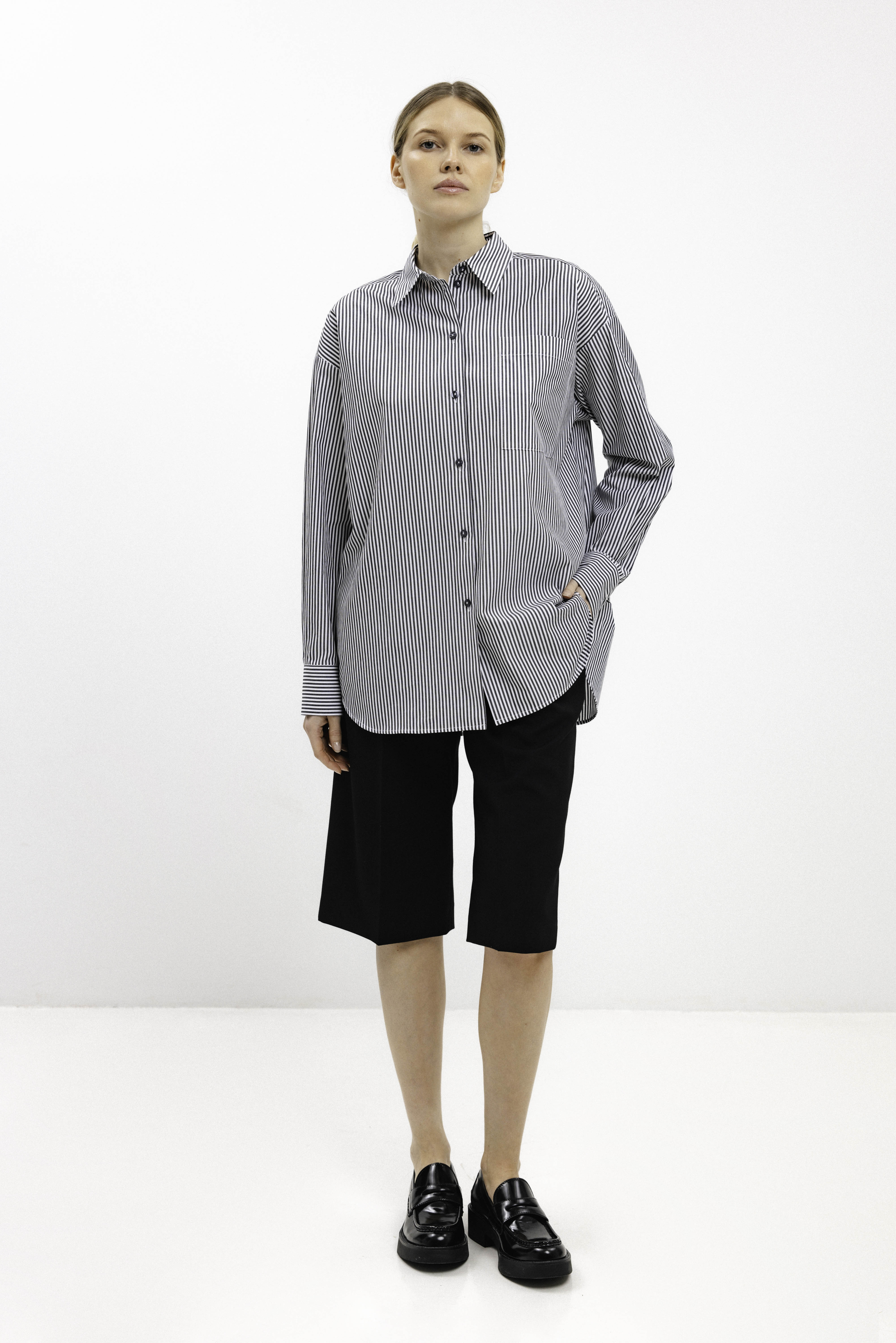 UNISEX LONG-SLEEVE STRIPED SHIRT