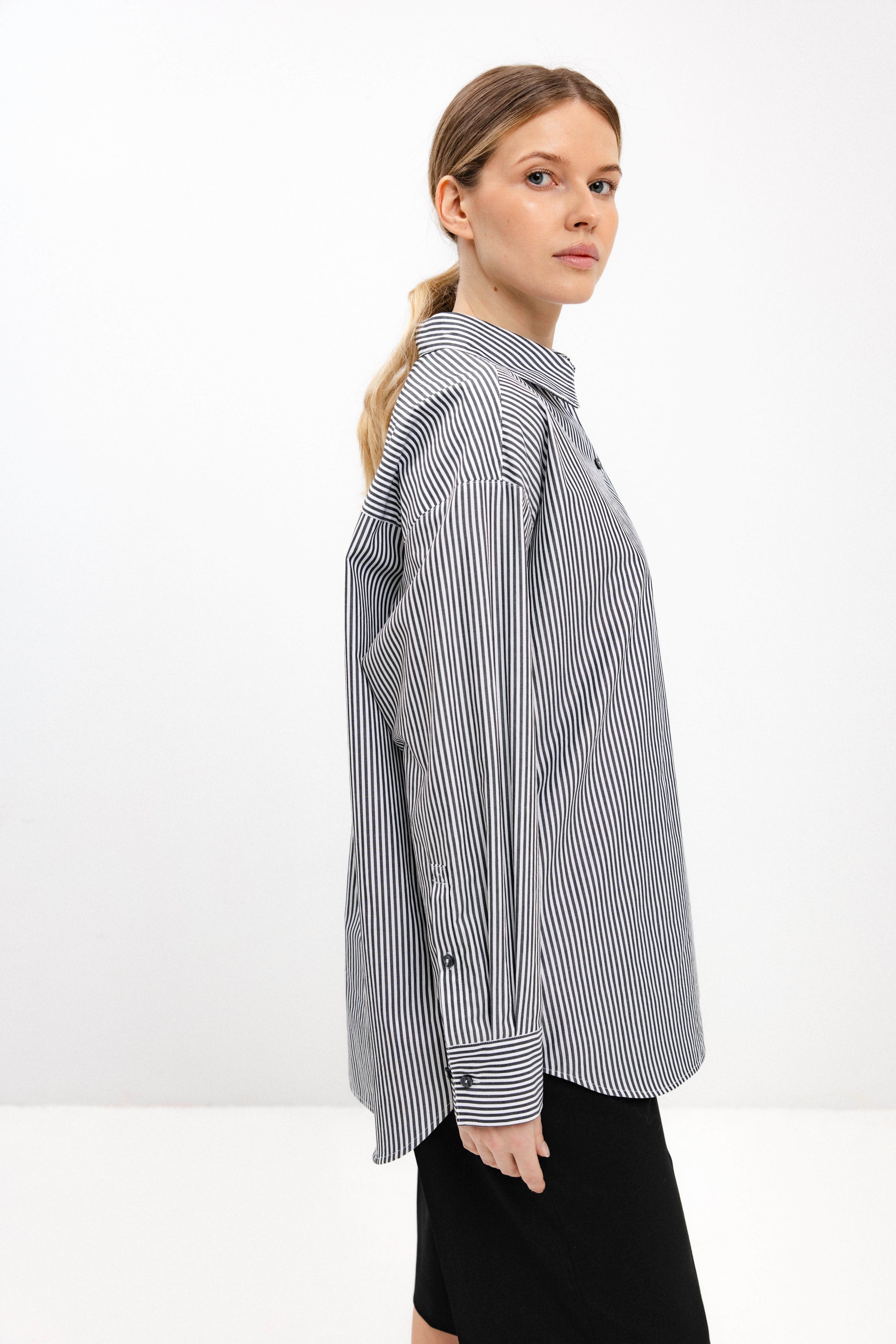 UNISEX LONG-SLEEVE STRIPED SHIRT