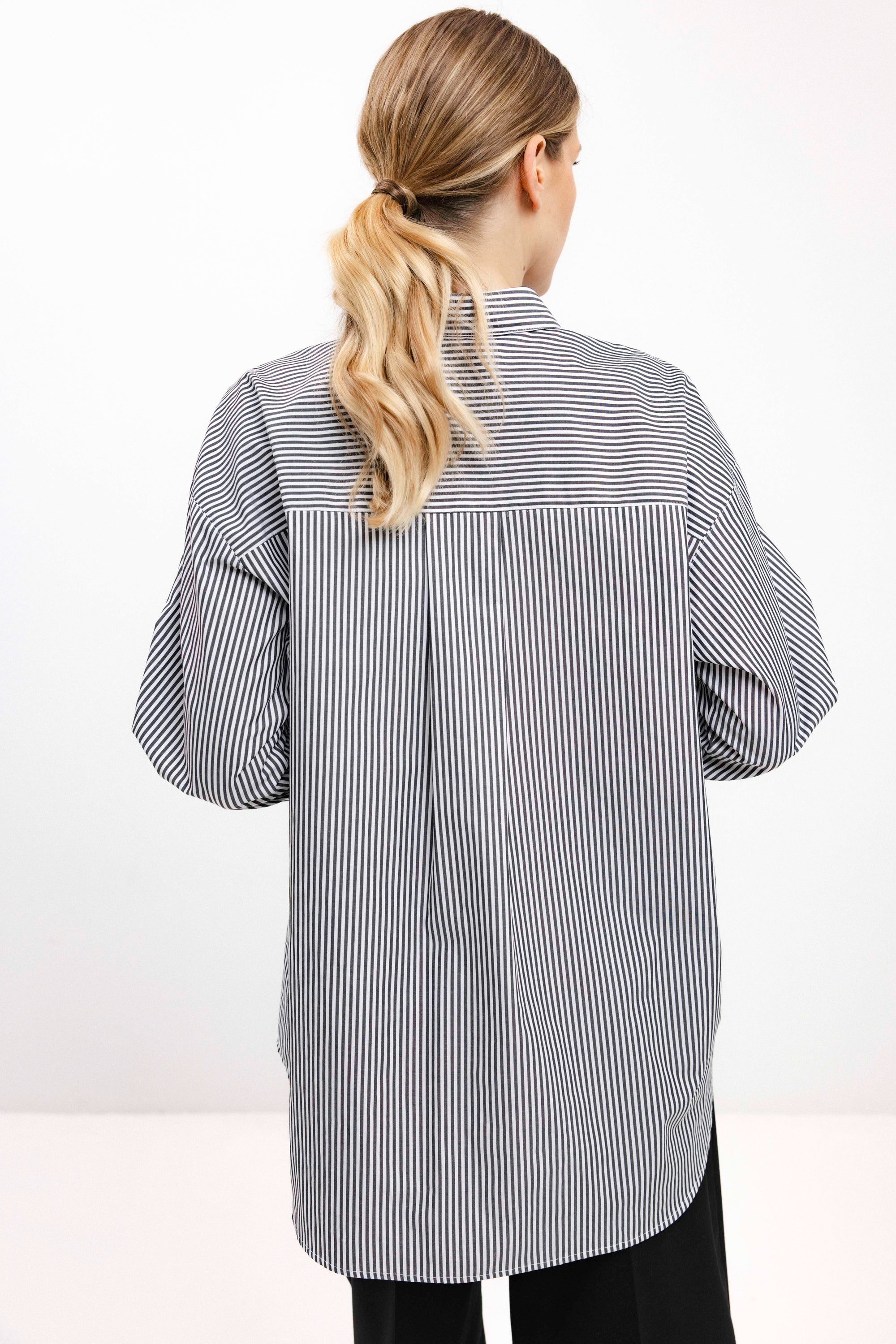 UNISEX LONG-SLEEVE STRIPED SHIRT