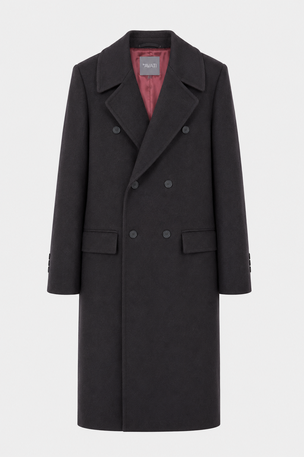 ANTHRACITE WOOL-BLEND UNISEX COAT WITH MEIDA INSULATION