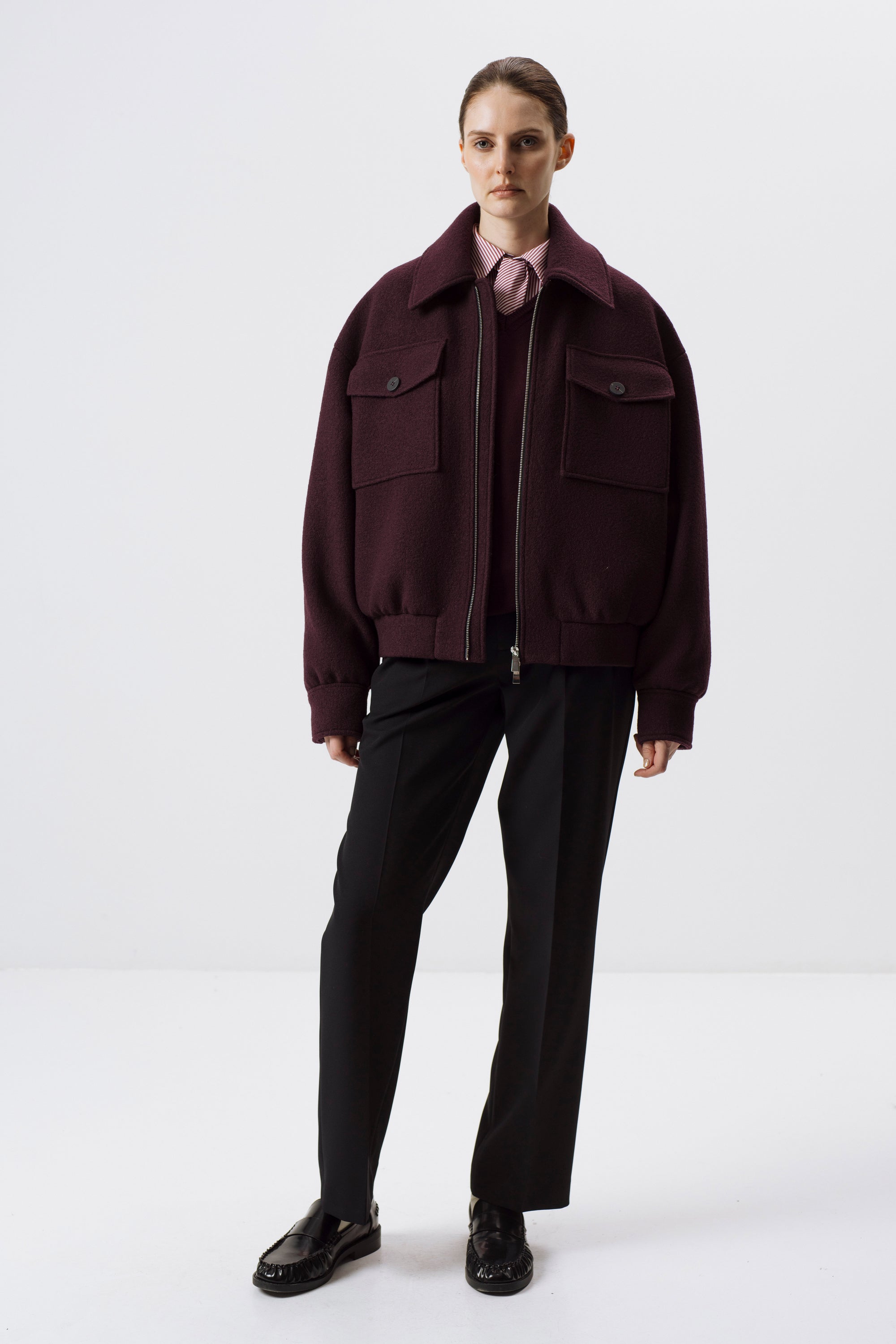BORDO BOMBER TIPO VILNONIS PALTAS