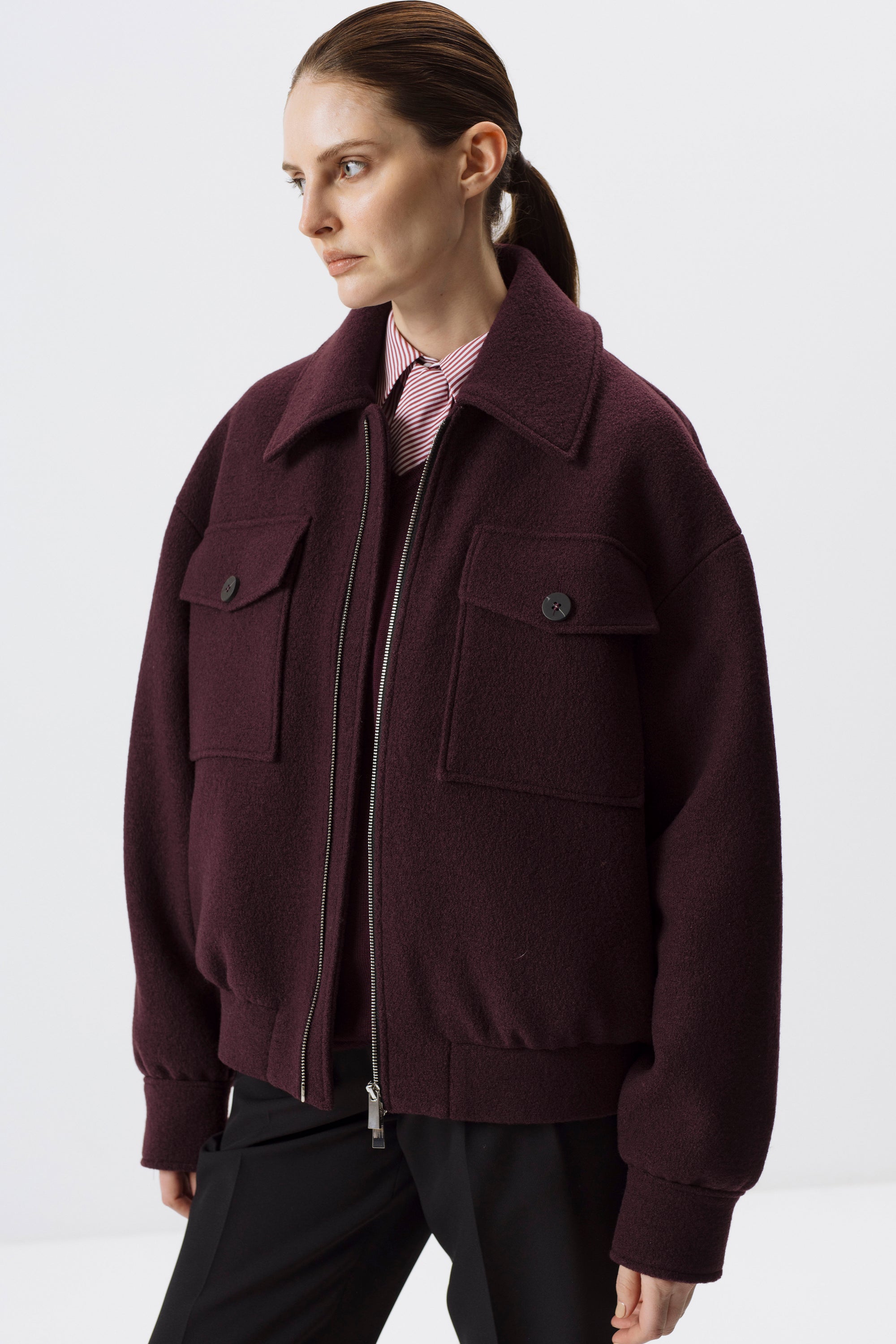 BORDO BOMBER TIPO VILNONIS PALTAS