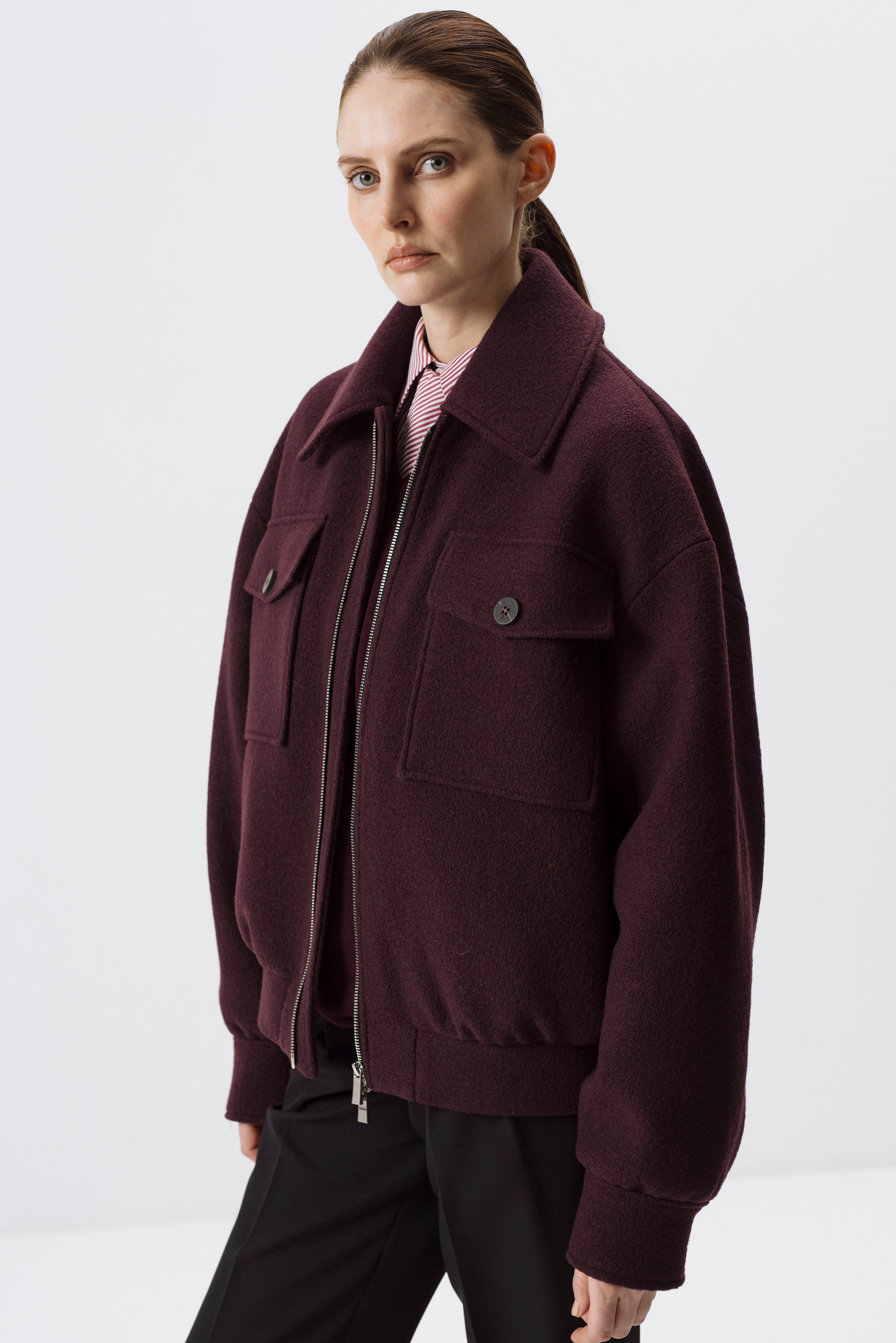 BORDO BOMBER TIPO VILNONIS PALTAS