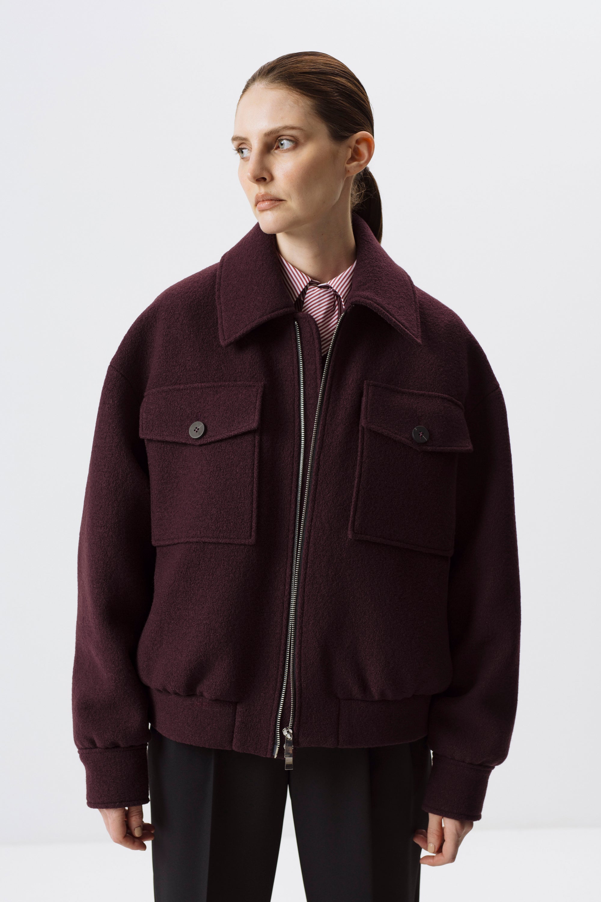 BORDO BOMBER TIPO VILNONIS PALTAS