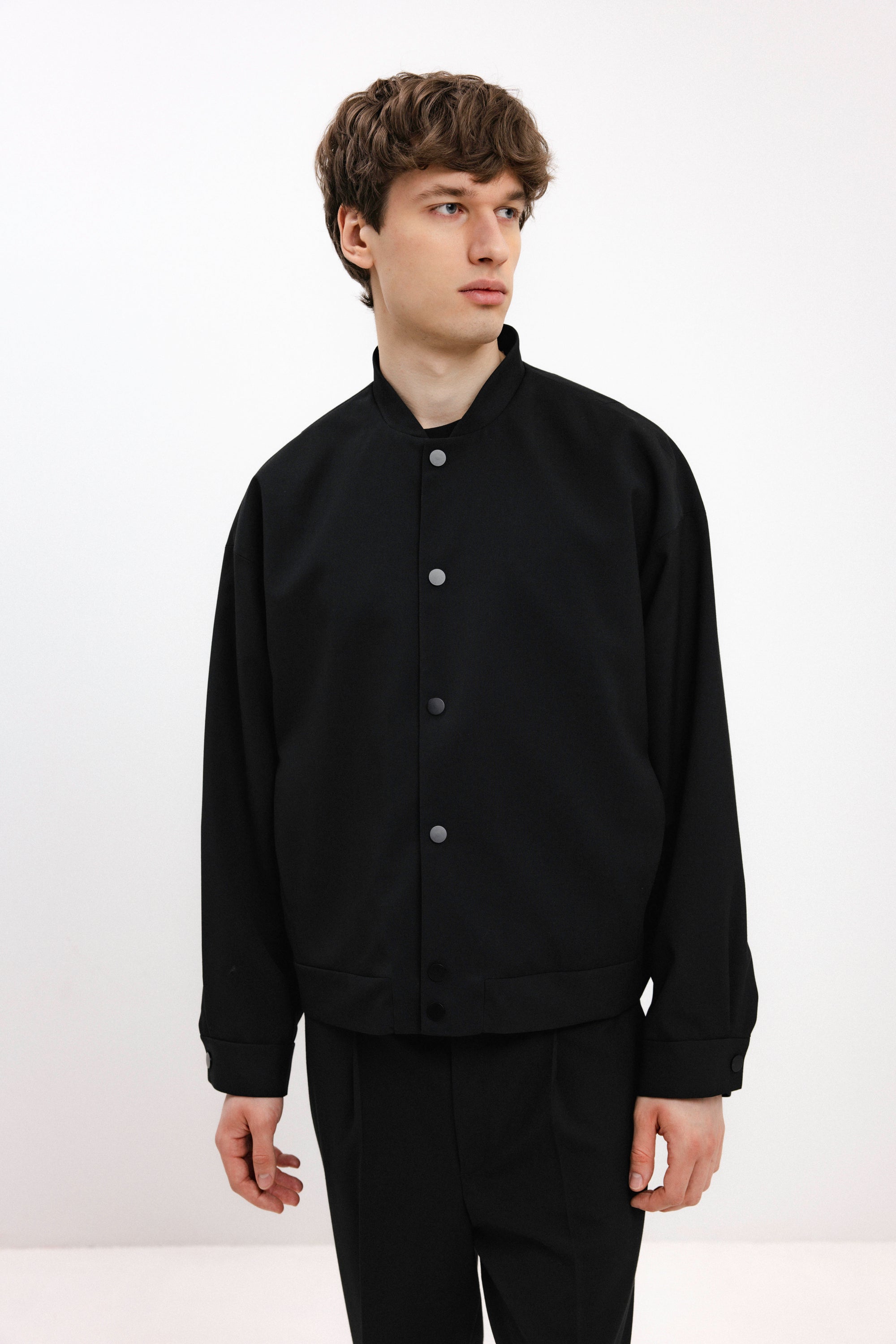 UNISEX BLACK BOMBER JACKET