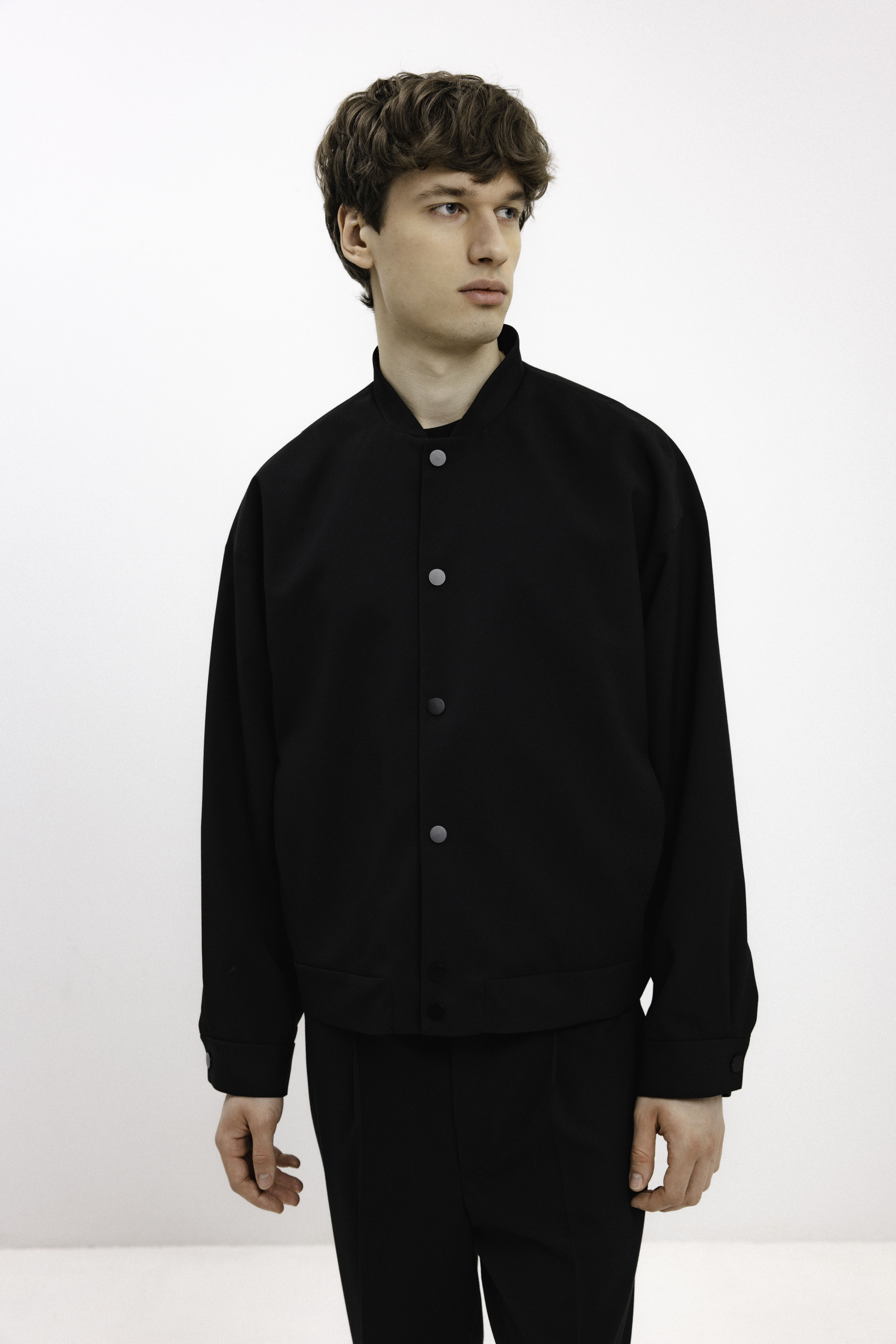 UNISEX BLACK BOMBER JACKET