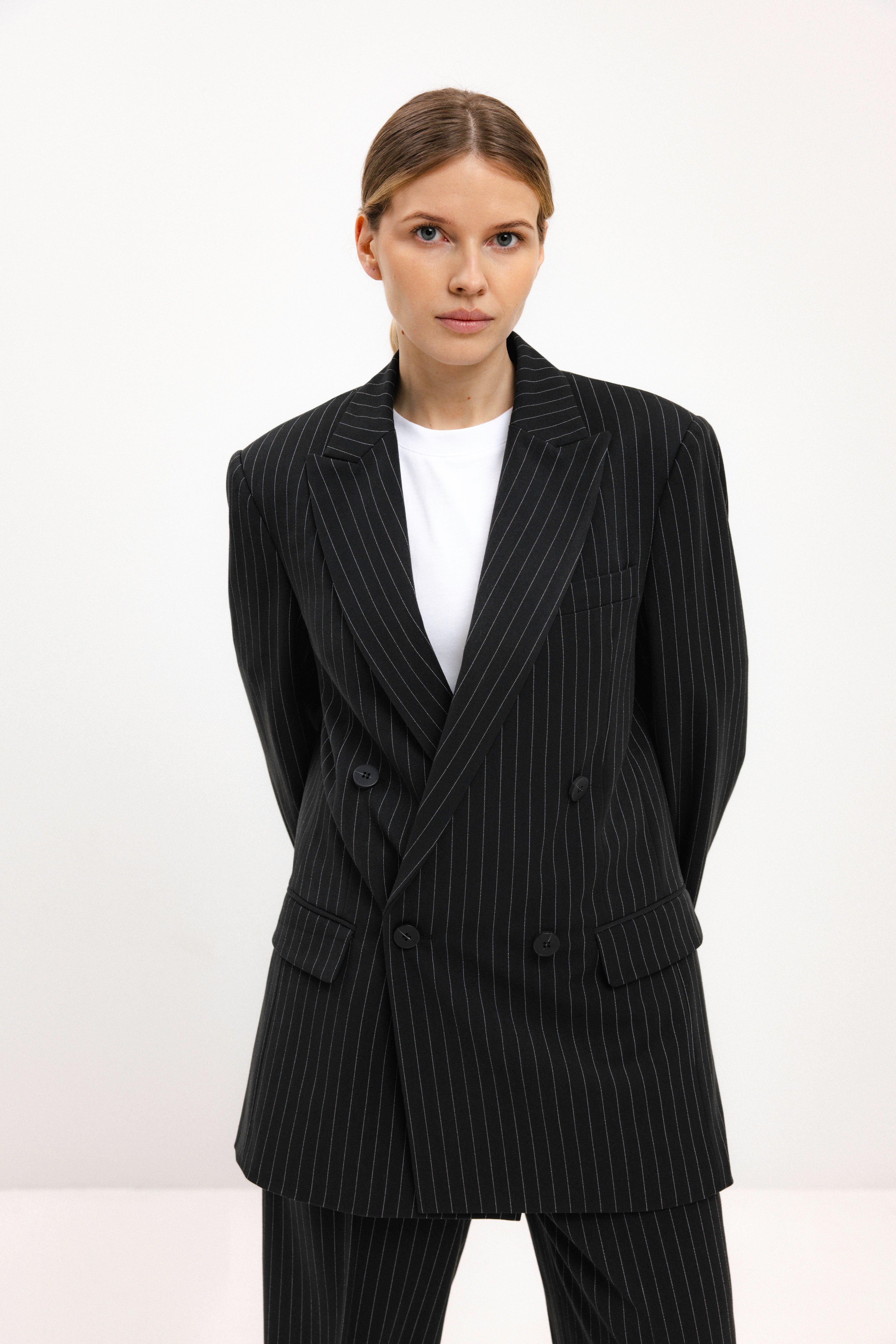UNISEX OVERSIZED STRIPED BLAZER