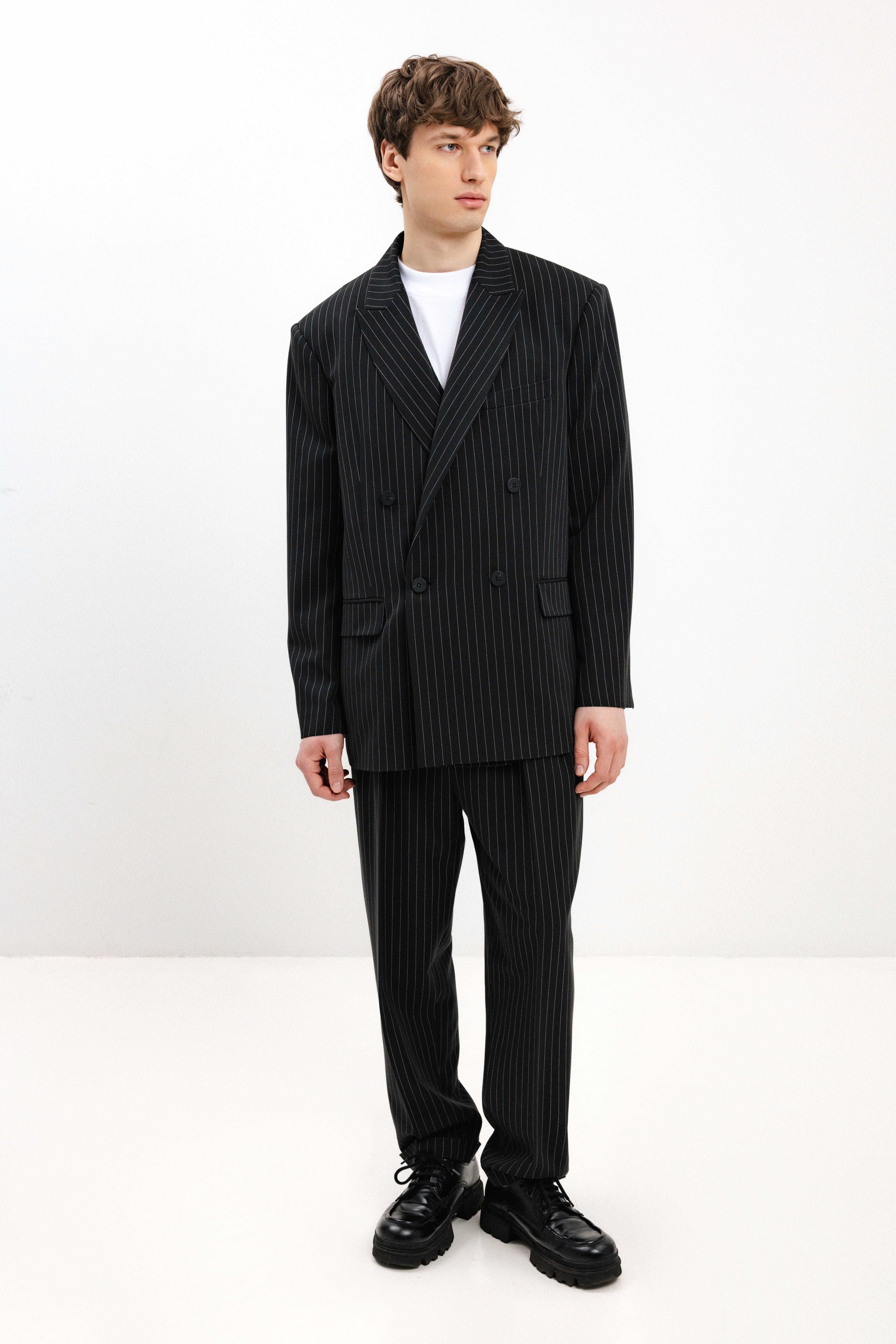 UNISEX OVERSIZED STRIPED BLAZER