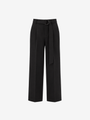 UNISEX BLACK STRAIGHT-LEG TROUSERS WITH BELT