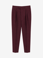UNISEX-HOSE MIT GÜRTEL, DUNKELSCHOKOLADE, GERADEEM BEINNEN