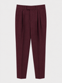 UNISEX-HOSE MIT GÜRTEL, DUNKELSCHOKOLADE, GERADEEM BEINNEN