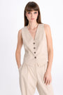 FITTED BEIGE VEST