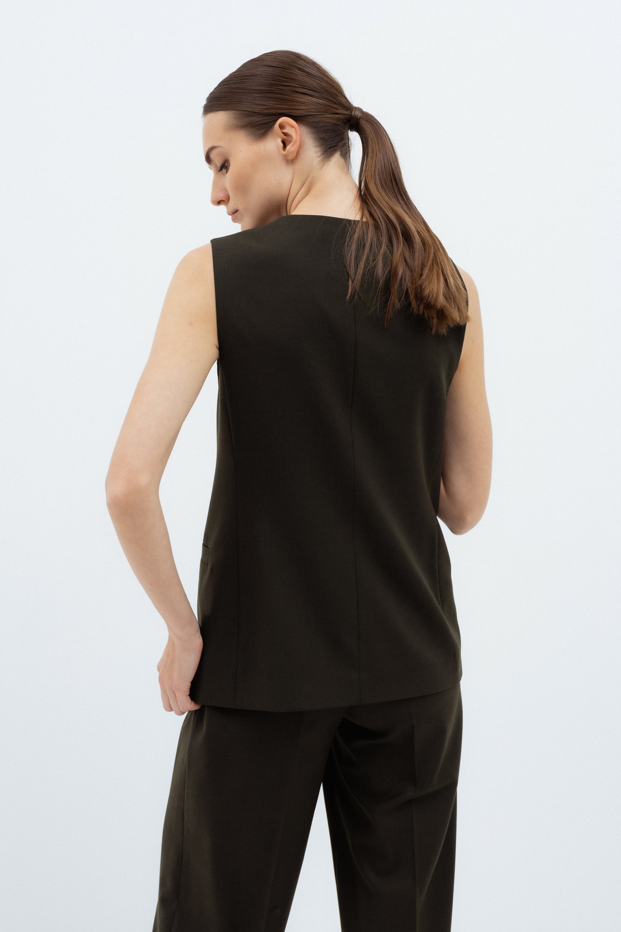 FOREST GREEN SUIT VEST