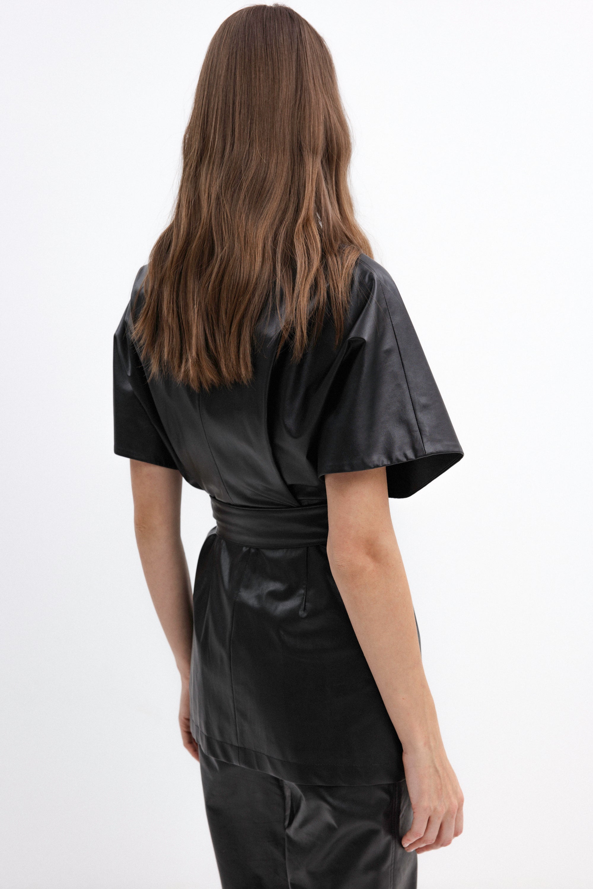 BLACK ECO LEATHER VEST