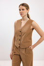 CAMEL SLIGHTLY FITTED VEST