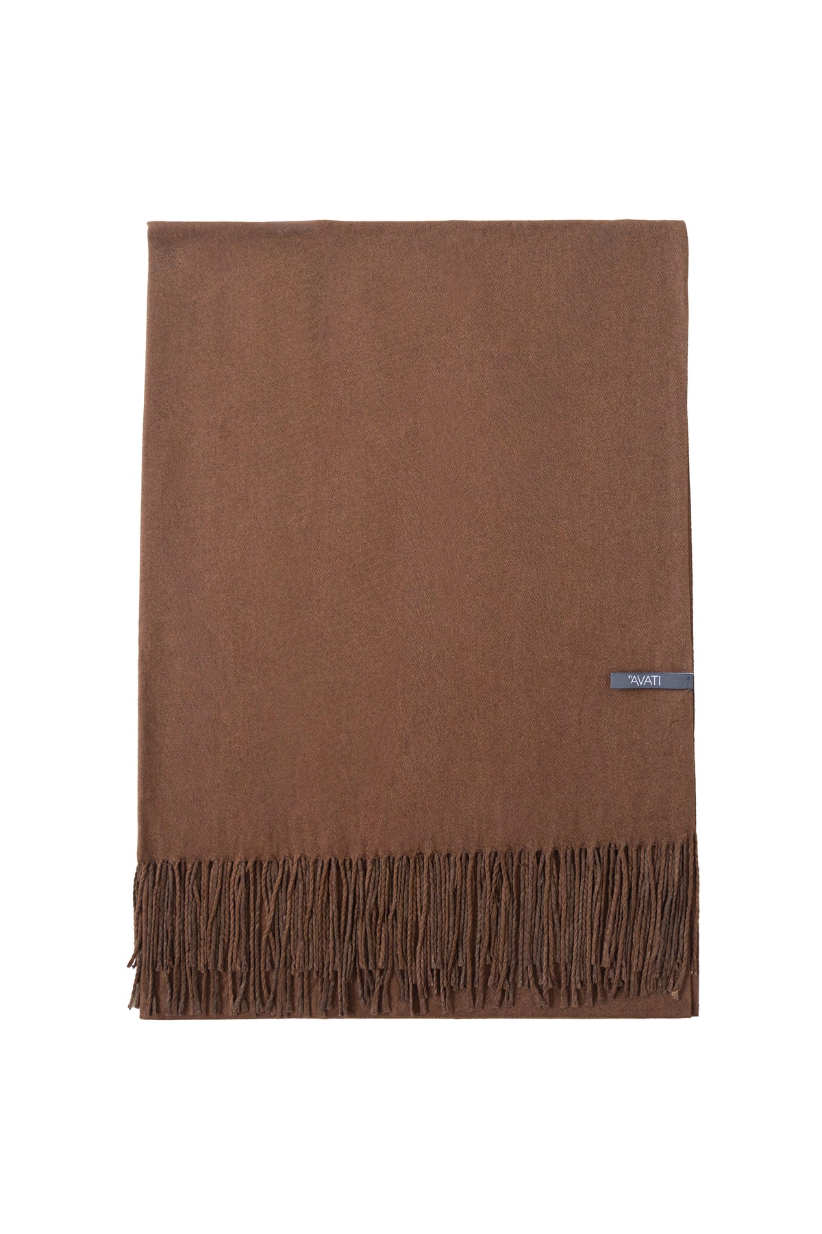 BROWN SCARF WITH WOOL