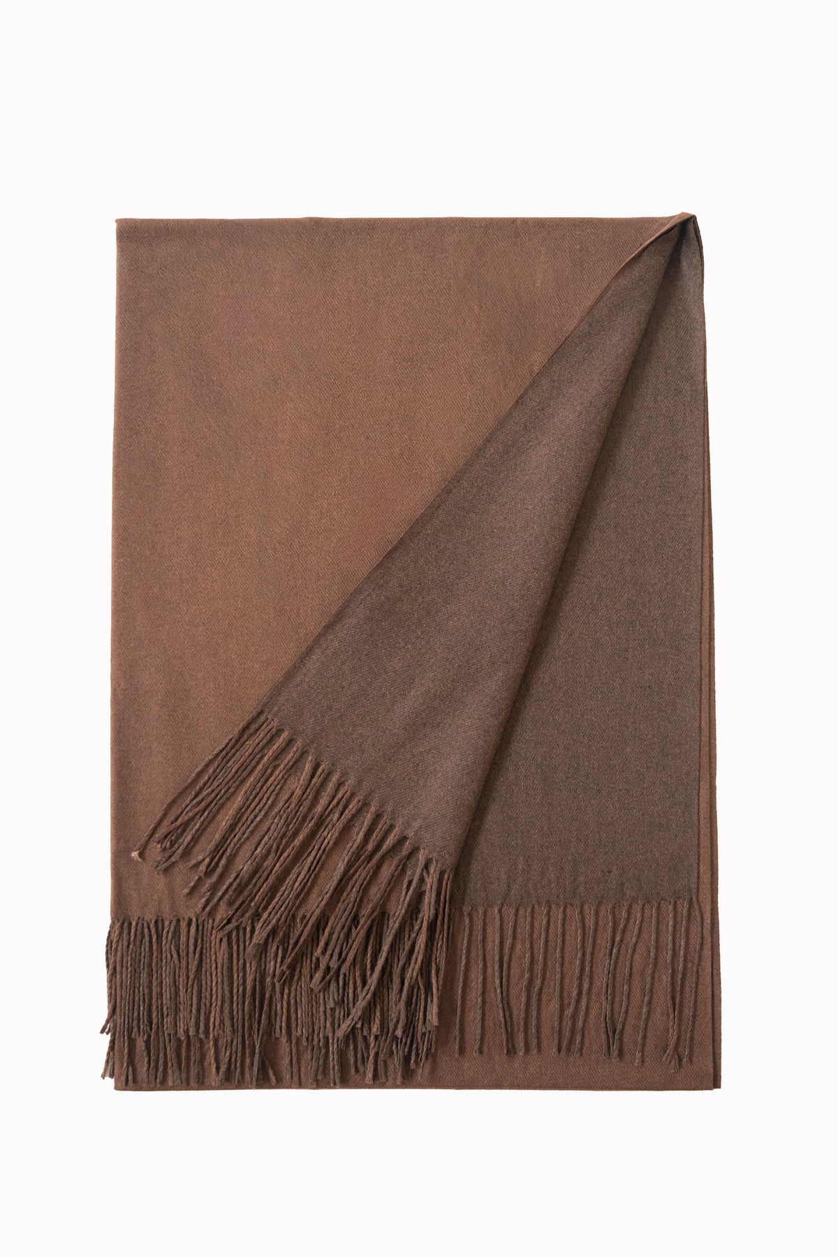 BROWN SCARF WITH WOOL