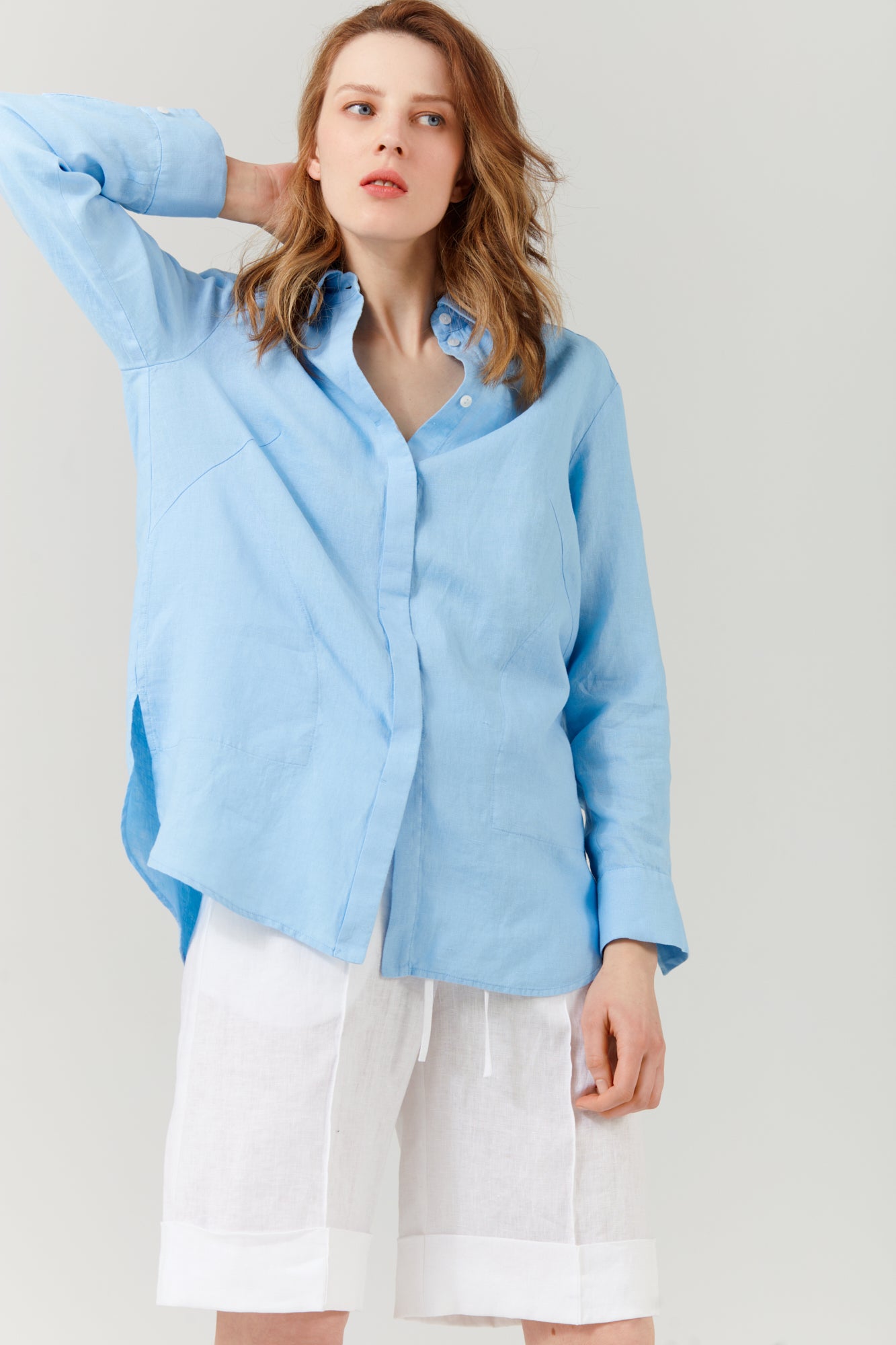 PURE LINEN SHORTS WHITE